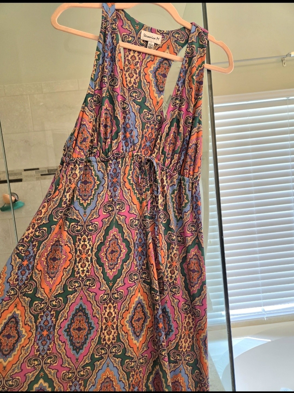Veronica M Multicolor Paisley Halter Maxi Dress - Picture 3 of 3